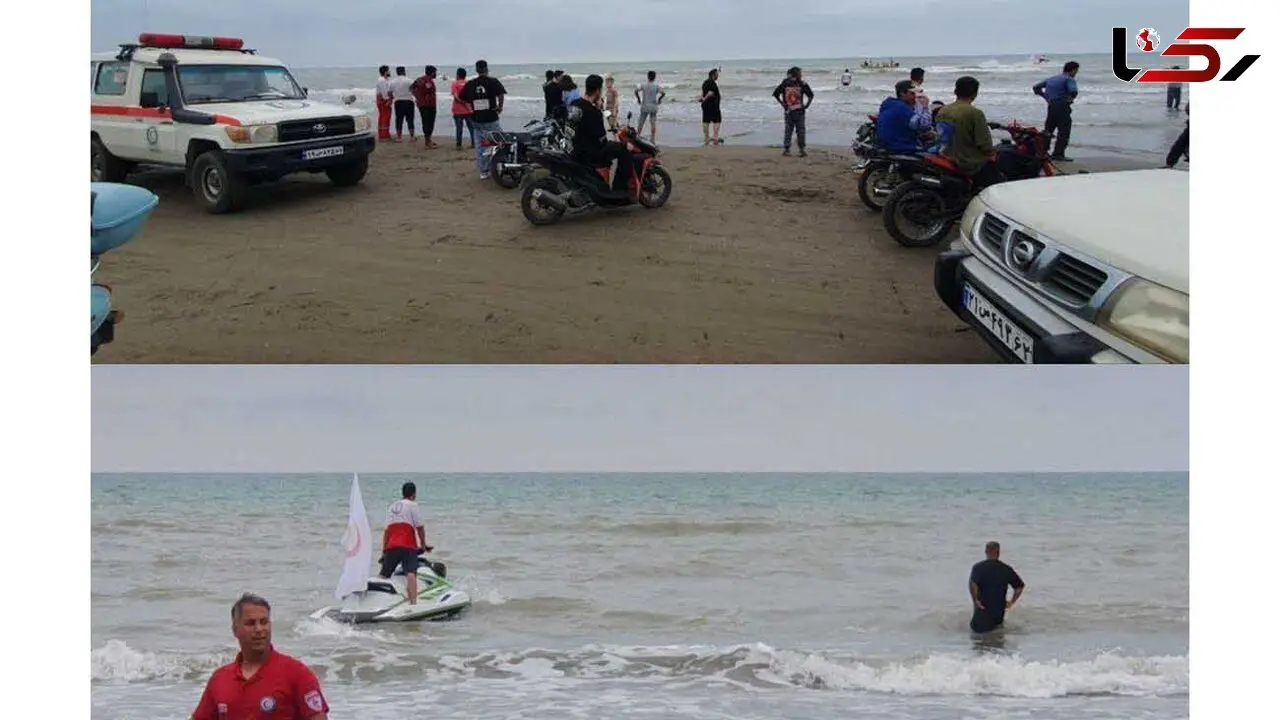 نجات ۳ کودک از مرگ در ساحل فریدون‌کنار