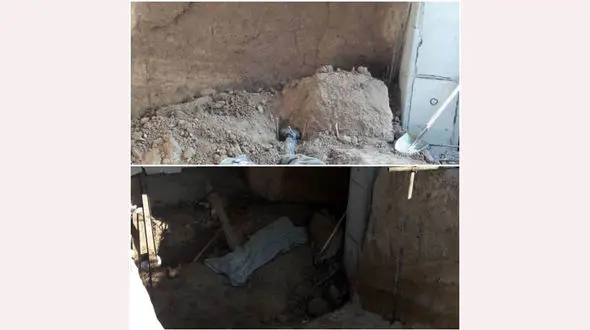 مرد تهرانی زنده به گور شد + عکس جنازه در صحنه حادثه