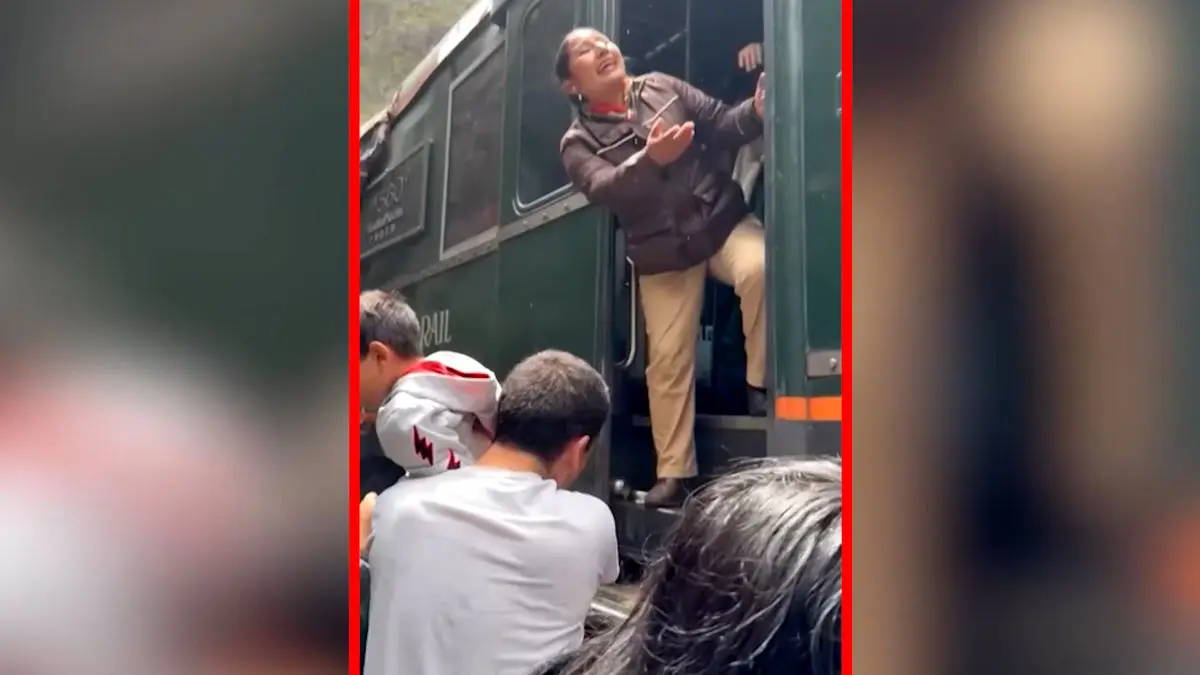 فیلم تصادف دو قطار در راه آهن ماچو پیچو