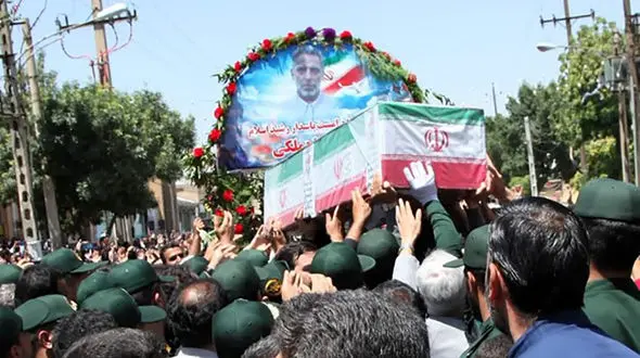 وداع آخر با شهید مدافع امنیت در کرمانشاه