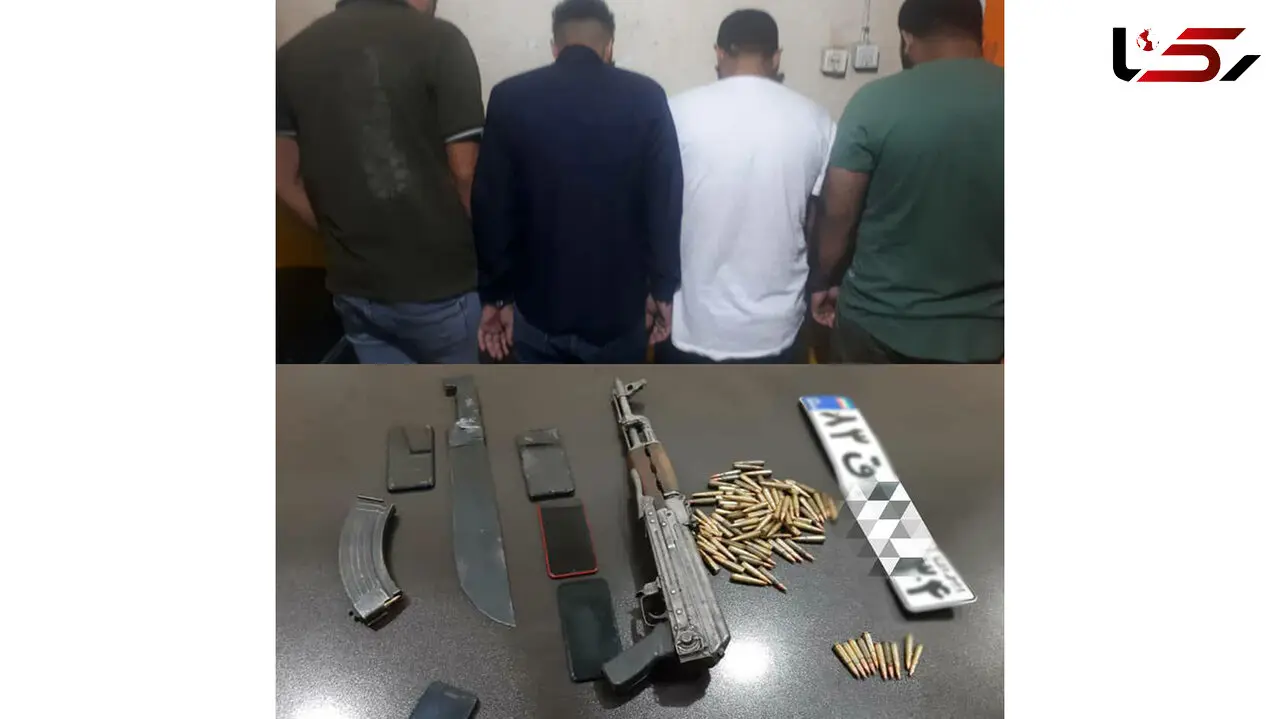 انهدام باند سارقین مسلح در آبادان / کشف چند سلاح جنگی و مهمات در مخفیگاه شان