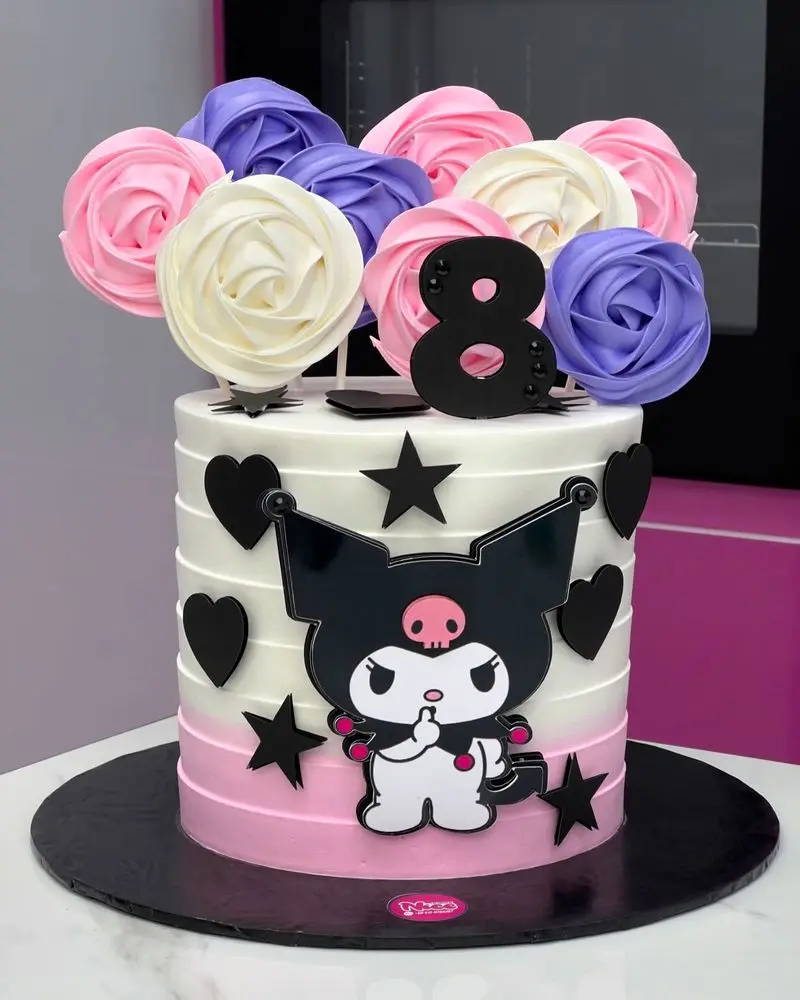 کیک تولد کرومی ساده