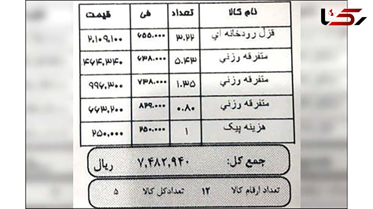 عجیب ترین فاکتور خرید مرغ ! + تصویر