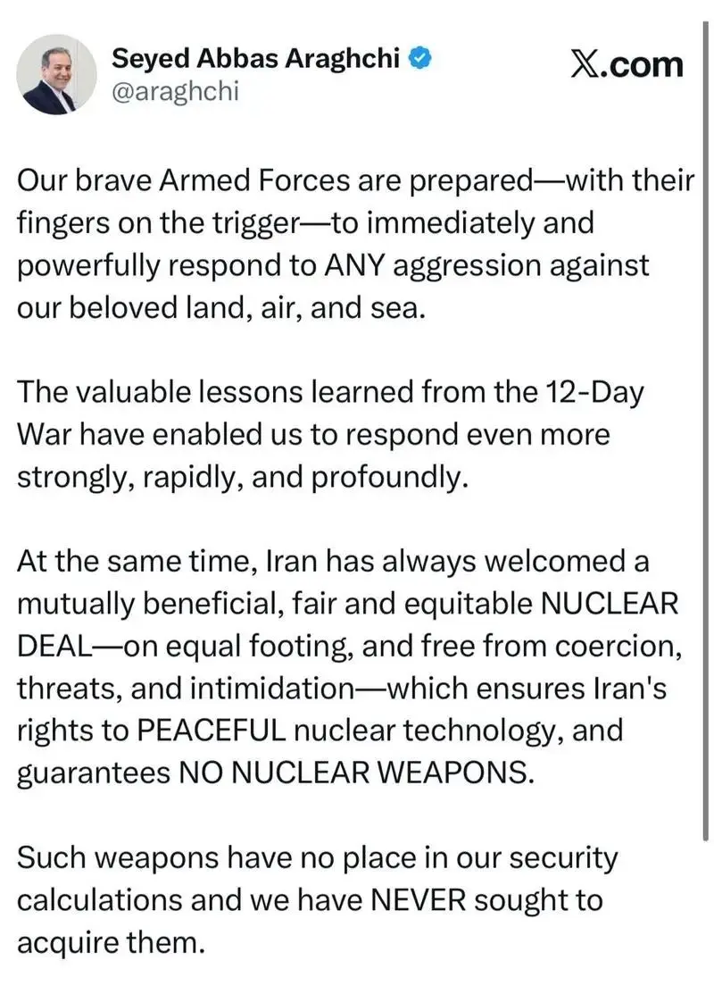 Araghchi-Iran’s Armed Forces Finger2