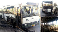 باک اتوبوس شهری در یزد منفجر شد +عکس