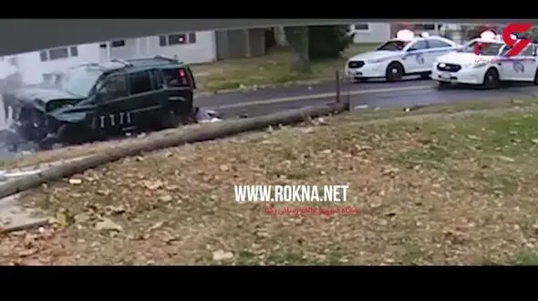 بازداشت دز بدشانس در صحنه تصادف + فیلم / امریکا