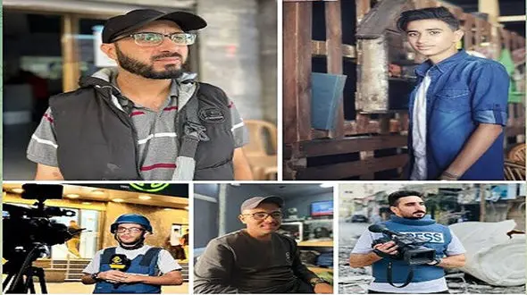 عکس 5 خبرنگار شهید در فلسطین 