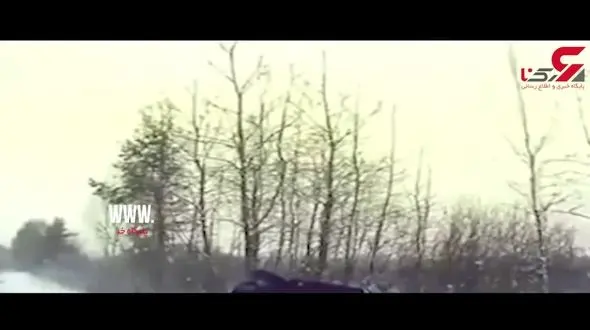 صحنه وحشتناک در جاده یخ زده ! + فیلم 