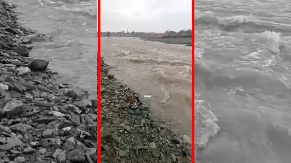 فیلم جاری شدن رودخانه در کهنوج