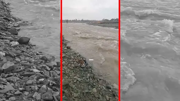 فیلم جاری شدن رودخانه در کهنوج