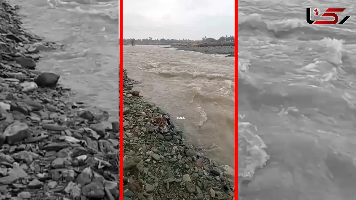 فیلم جاری شدن رودخانه در کهنوج
