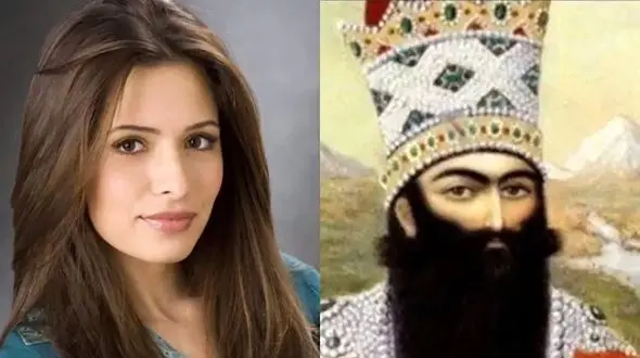 تصاویر نوه زیبای فتحعلی شاه قاجار در فرش قرمز مراسم امی ! / سارا شاهی ژن زیبایی ایرانی را ببینید !