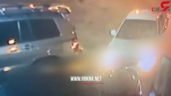 لحظه ربودن زن جوان از جلوی تعمیرگاه + فیلم دوربین مداربسته