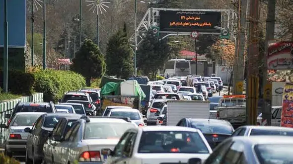 ترافیک سنگین در محور هراز