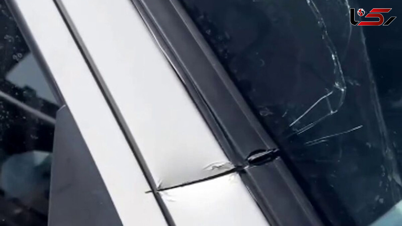 فیلم حمله به خودروی شاسی بلند با قمه در اتوبان نواب / ببینید
