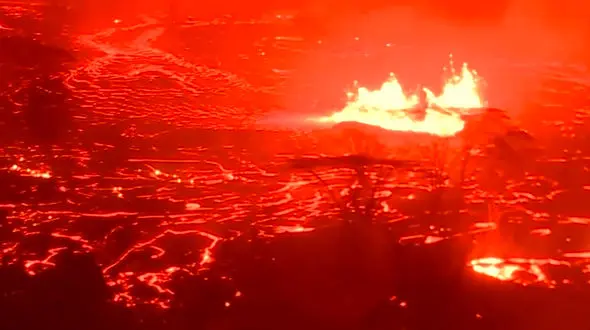 جهنم سوزانی که کوه آتشفشان خلق کرد + فیلم