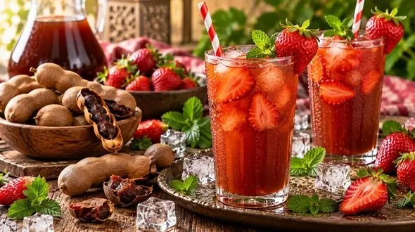 شربت تمر هندی و توت فرنگی درست کنید؛ ترکیبی ترش و شیرین و بی‌ نظیر
