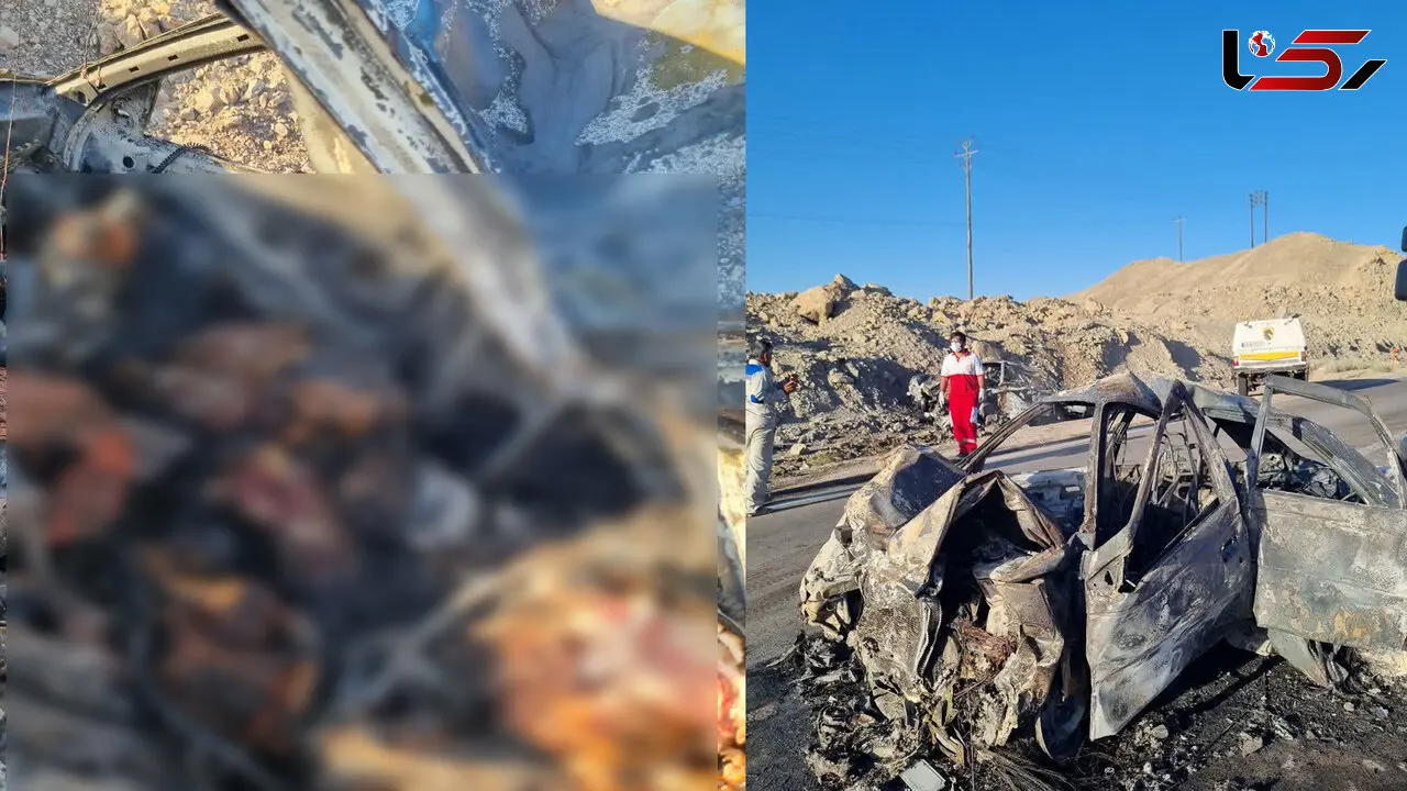 4 کشته و مصدوم در تصادف مرگبار 2 پژو پارس در جاده مشهد / 3 نفر در آتش سوختند
