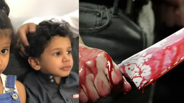 مرد روانی همسرش را ذبح کرد و همراه فرزندانش گریخت+ عکس