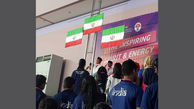عکسی زیبا و کم نظیر از به اهتزاز درآمدن پرچم های ایران در مسابقات آسیایی  