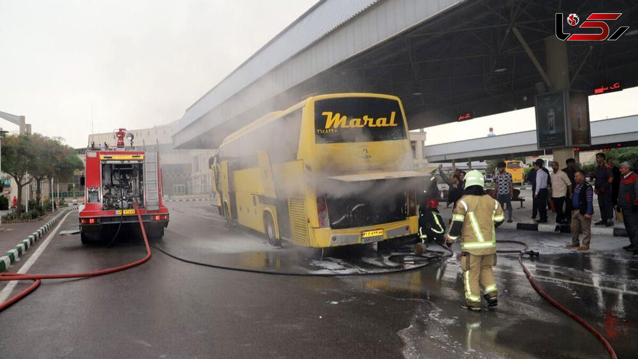 آتش سوزی در اتوبوس مسافربری در مشهد + جزییات