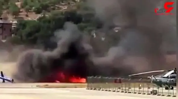 خلبان جوان با حرکات نمایشی هلی کوپتر را منفجر کرد + فیلم لحظه