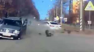 فیلم صحنه تصادف وحشتناک 2 خودرو در خیابان / فنلاند