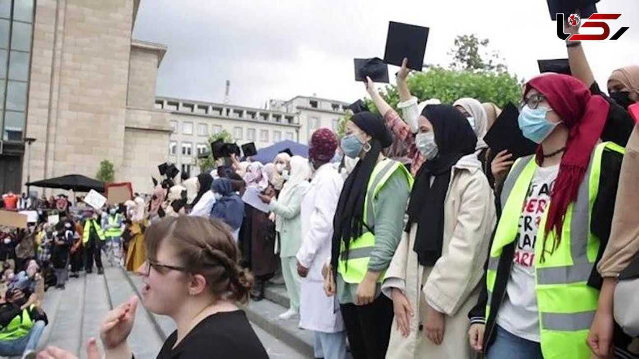 تظاهرات علیه ممنوعیت حجاب در دانشگاه های بلژیک