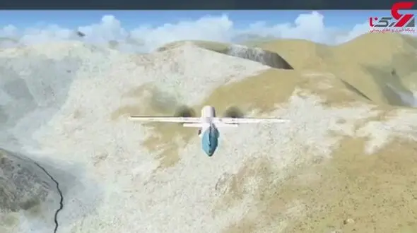 شبیه سازی لحظه ی سقوط هواپیما ATR72  در دنا+ فیلم