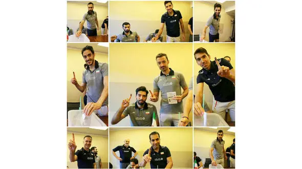 رای دادن تیم ملی والیبال ایران در لهستان+ عکس