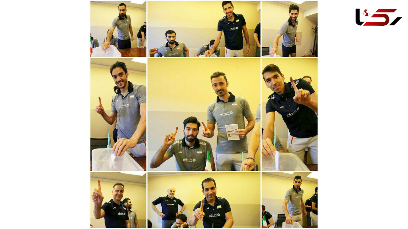 رای دادن تیم ملی والیبال ایران در لهستان+ عکس