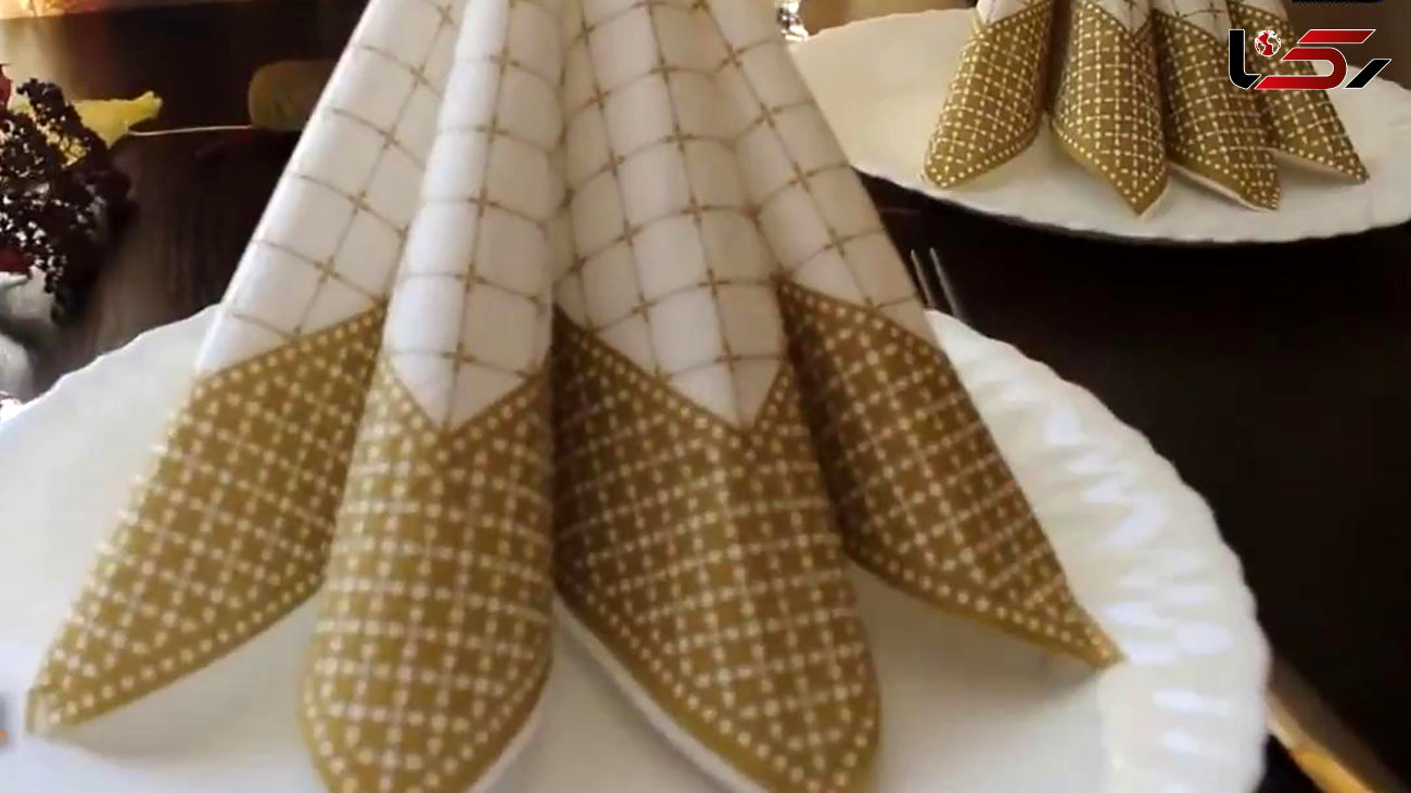 ببینید / ایده جذاب برای تزئین دستمال سفره + فیلم 
