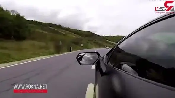 لحظه فرار معجزه آسای موتورسوار از مرگ حتمی! +فیلم