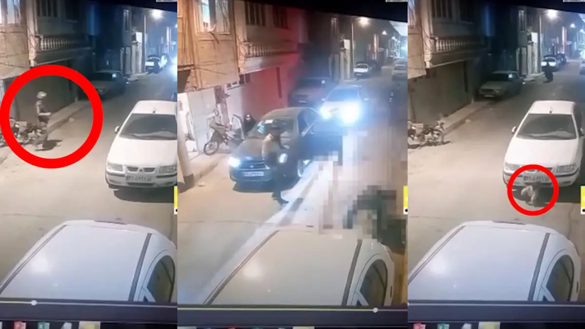 فیلم مرگ دلخراش کودک 6 ساله در قم زیر چرخ‌های خودرو