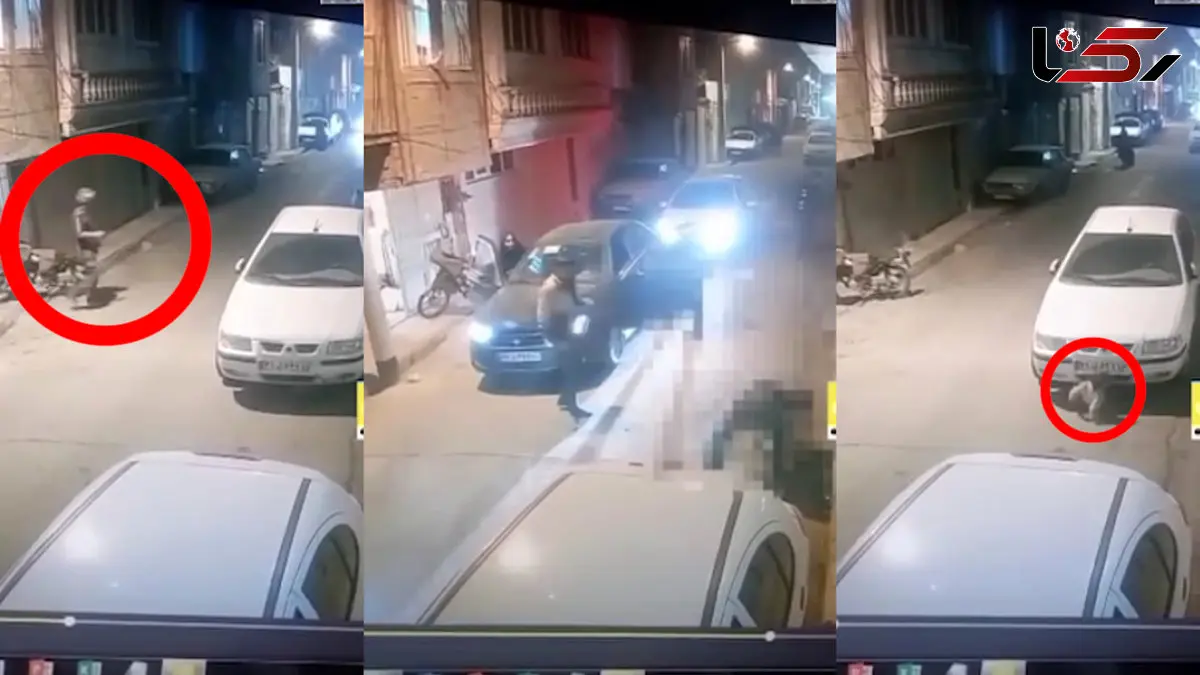 فیلم مرگ دلخراش کودک 6 ساله در قم زیر چرخ‌های خودرو