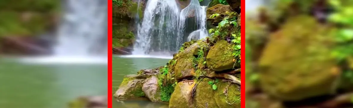 فیلم آبشار دیدنی در جنگل لفور