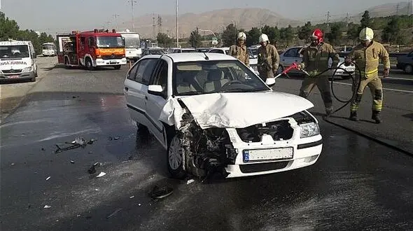 تصادف حادثه ساز  در بزرگراه شهید لشکری + عکس 