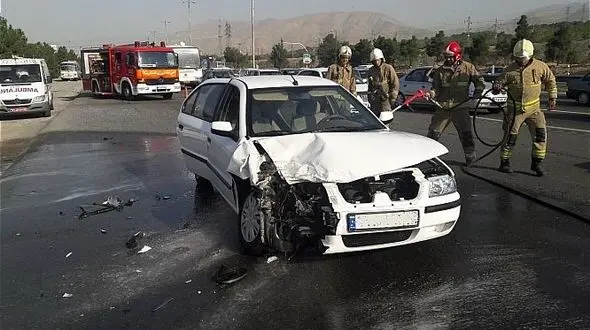 تصادف حادثه ساز  در بزرگراه شهید لشکری + عکس 
