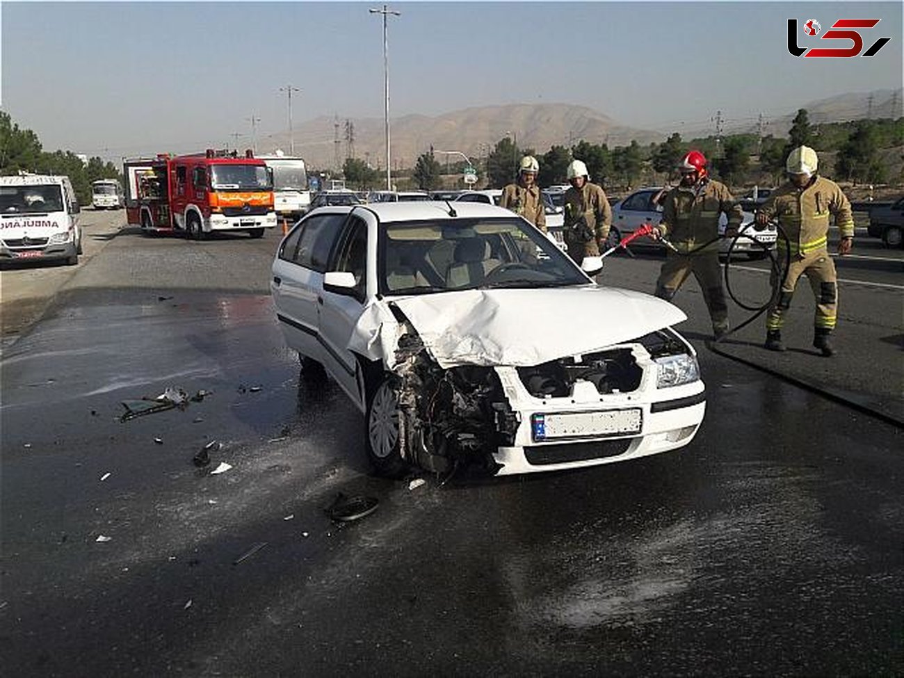 تصادف حادثه ساز  در بزرگراه شهید لشکری + عکس 