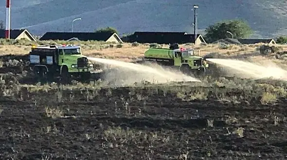 پرچم آمریکا ۵ هکتار از مراتع حومه واشنگتن را به آتش کشید! + عکس 