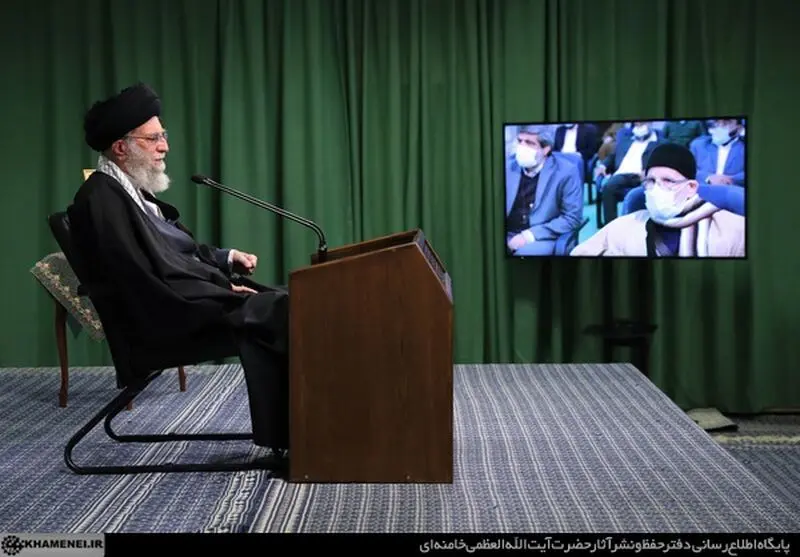 نشست تصویری رهبر انقلاب آیت الله خامنه ای با مداحان اهل‌بیت در سالروز ولادت حضرت زهرا سلام‌الله‌علیها