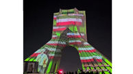 فیلم/ ویدیومپینگ زیبا؛ برج آزادی به رنگ پرچم ایران
