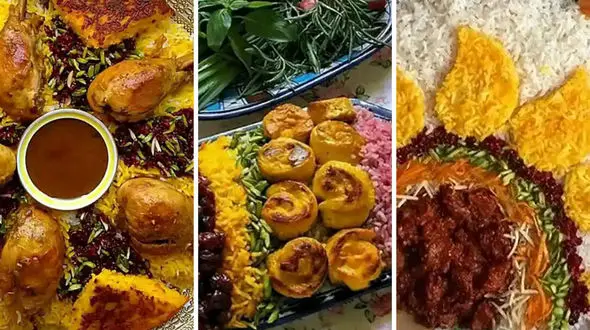 تزئینات هوس انگیز پلو مجلسی