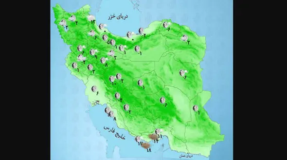 ورود سامانه بارشی از فردا در سراسر کشور 

