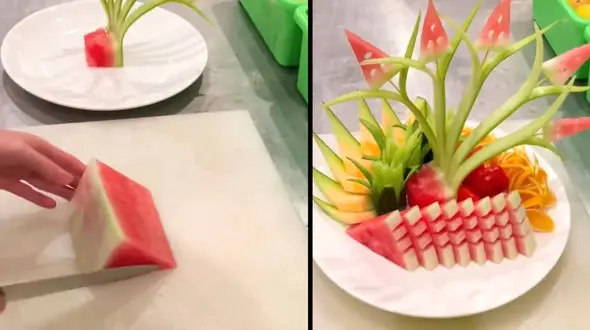 طراحی میوه به زیباترین شکل ممکن + فیلم