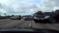 تصادف خودرو پس از تعقیب و گریز خطرناک پلیس +فیلم