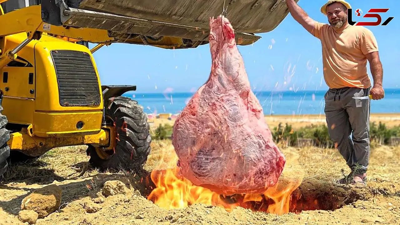 یک تجربه خوشمزه در باکو؛ ران گاو تنوری با روش سنتی 10 ساعته + فیلم