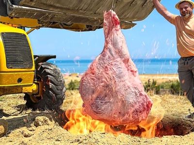 یک تجربه خوشمزه در باکو؛ ران گاو تنوری با روش سنتی 10 ساعته + فیلم