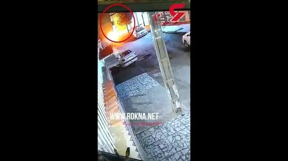 فیلم لحظه آتش زدن یک خودرو در آبادان / مردان ناشناس فراری اند
