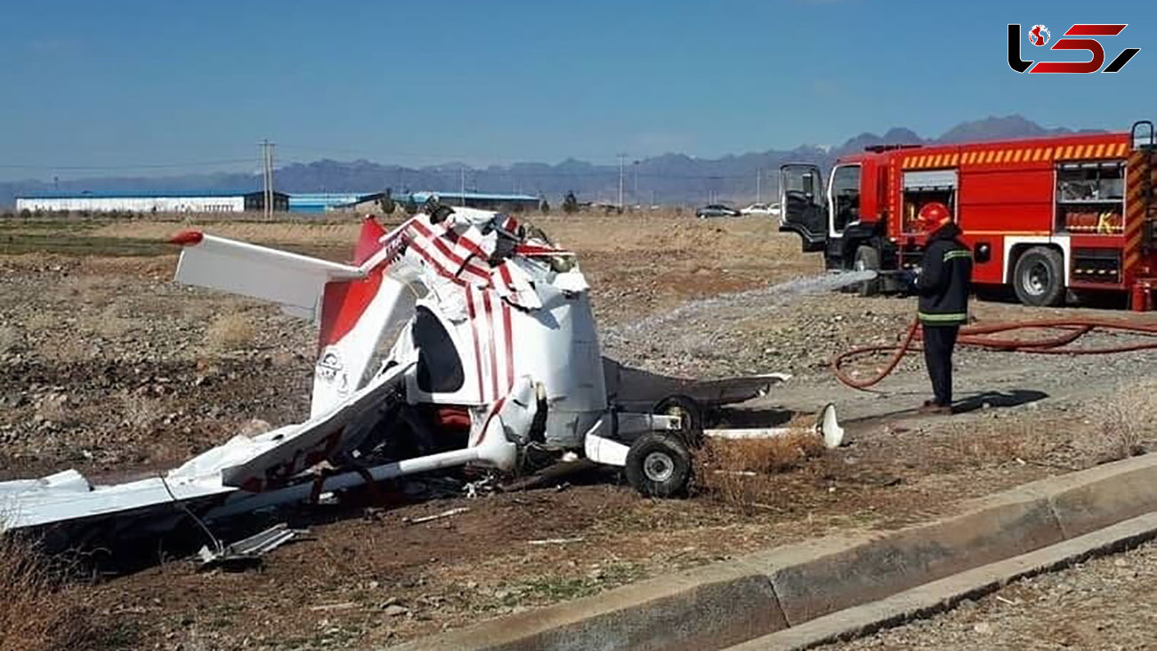 سقوط مرگبار هواپیما در اراک + عکس